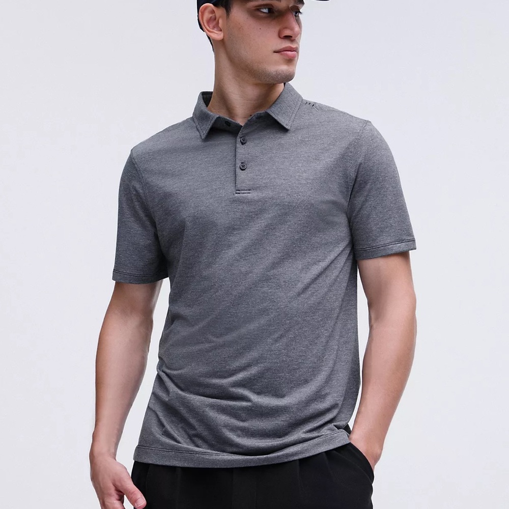 Lululemon Athletica Gray Evolution Polo Shirt